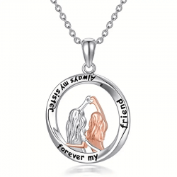 Always My Sister Forever Friendship Sister Pendant Necklace Jewelry Holiday Gift