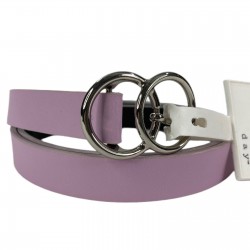 A New Day Women's Size Large Skinny Belt Lilac Purple Double Buckle NWT 