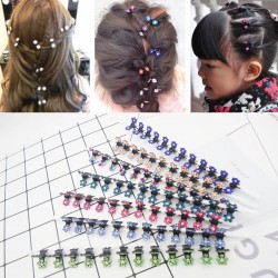 # 1PC Girls child Sweet Rhinestone Crystal Flower Mini Hair Claws Clips C s2 